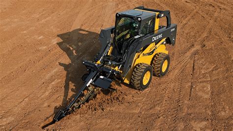 john deere skid steer trencher attachment|premier attachments skid steer.